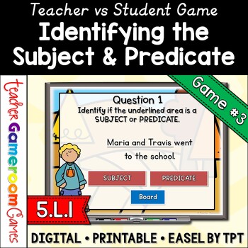 Preview of Subject and Predicate Powerpoint Game #3