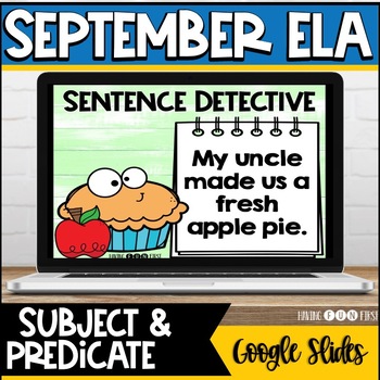 Preview of Subject and Predicate Sentence Structure Fall Literacy Writing Center Google