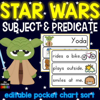 Preview of Subject and Predicate Sort - Star Wars Theme for Pocket Chart