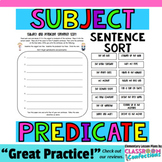 Subject and Predicate Sorting Activity | Writing Complete 