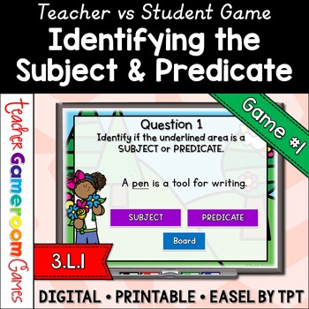 Preview of Subject and Predicate Powerpoint Game #1