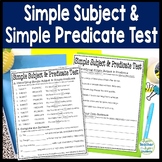 Subject and Predicate Test: Identifying Simple Subject and