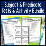 Subject and Predicate Test & Scavenger Hunt Bundle {30% Of