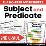 Subject and Predicate Worksheets & Poster for 2nd Grade Da