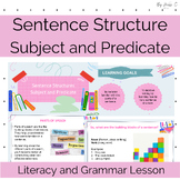 Subject and Predicate lesson with worksheet
