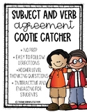 Subject and Verb Agreement Cootie Catcher Game