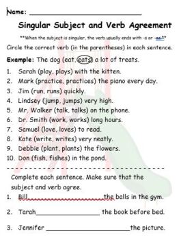 subject and verb agreement worksheets abeka by love my calling