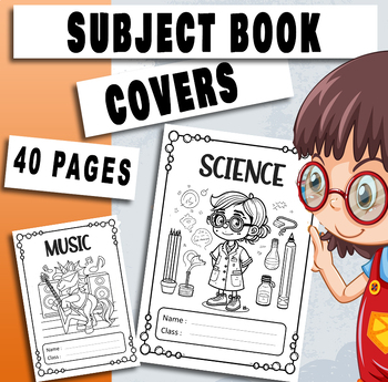 Preview of Subject book covers - editable book covers - 40 pages