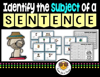 Preview of Subject of a Sentence {Task Cards}