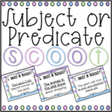 Subject or Predicate SCOOT! Game, Task Cards or Assessment