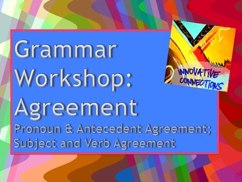 Preview of Subject/Verb and Pronoun/Antecedent Agreement Grammar Workshop