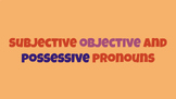 Subjective Objective and Possessive Pronoun Intro Slides