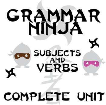 Preview of Subjects Verbs Grammar Worksheets Bundle - Quizzes Pretest Practice Test Grammer