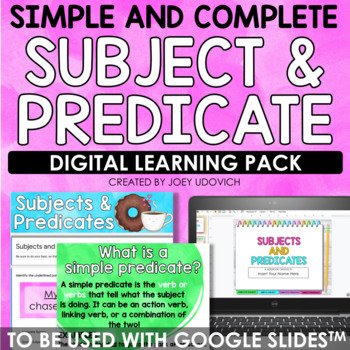 Preview of Subjects and Predicates | Digital Resource