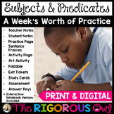 Subjects and Predicates Lesson, Practice &  Assessment - P