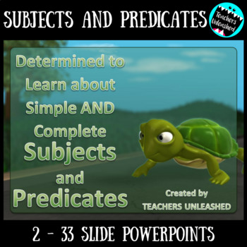 Preview of Subjects and Predicates (Simple & Complete) {PowerPoint and Worksheets}