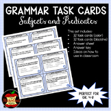 Subjects and Predicates Task Cards