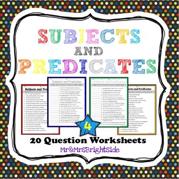 Preview of Subject and Predicate Worksheets