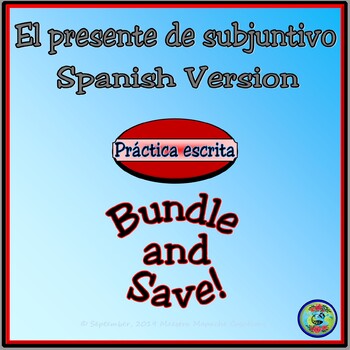 Preview of Present Subjunctive Rule Charts and Note Taking Spanish Version Bundle