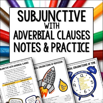 Preview of Subjunctive with Adverbial Clauses Editable Notes