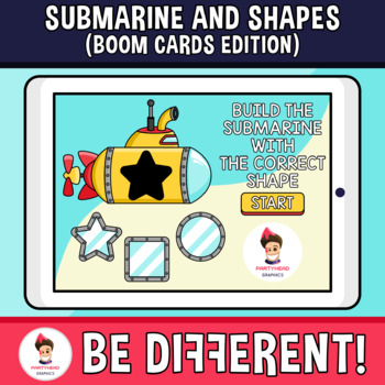 Preview of Submarine And Shapes (Boom Cards Edition)