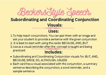 Preview of Suboordinating and Coordinating Conjunctions Visual: