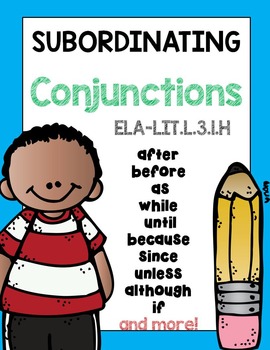 Preview of Subordinating Conjunctions Complex Sentences Worksheets Distance Learning