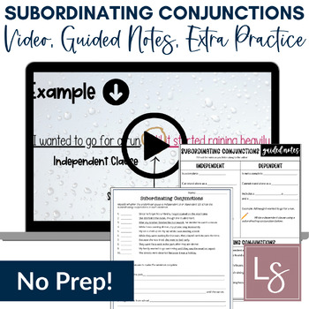 Preview of Subordinating Conjunctions, Independent and Dependent Clauses Grammar Video