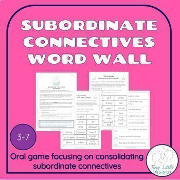 Preview of Subordinating Conjunctions NO PREP Sentence Combining Games and Bulletin Board