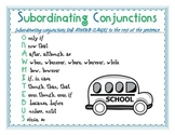 Subordinating Conjunctions Poster