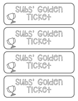 golden ticket template black and white