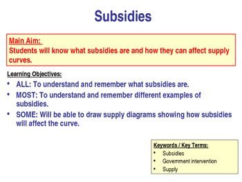 pros and cons of subsidies
