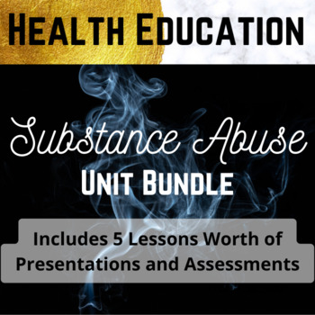 Preview of Substance Abuse Unit Bundle- Bonus Alcohol Video Guide