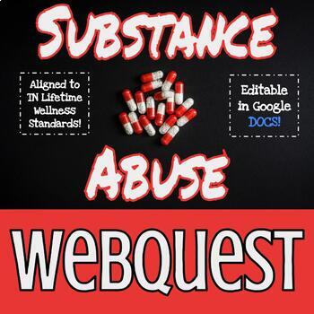Preview of Substance Abuse Webquest - Online Distance Learning - Editable in Google Docs!