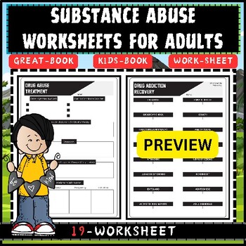 Preview of Substance Abuse Worksheets for Adults