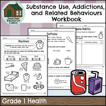 Preview of Substance Use, Addictions, and Related Behaviours Workbook (Grade 1 Health)