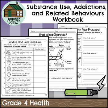 Preview of Substance Use, Addictions, and Related Behaviours Workbook (Grade 4 Health)