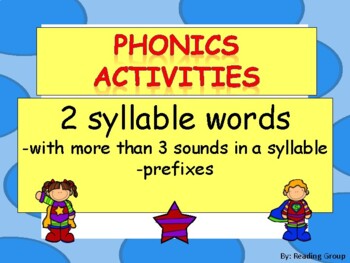 Preview of Substep 3.2 Activities: 2 syllable words