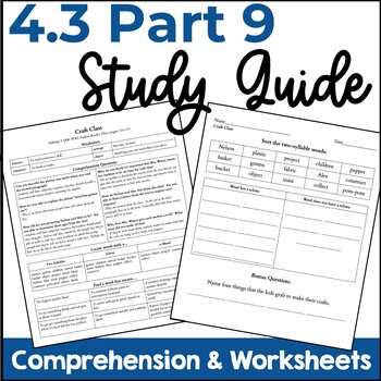 Preview of Substep 4.3 Reading System Part 9 Study Guide