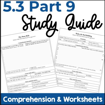 Preview of Substep 5.3 Reading System Part 9 Study Guide