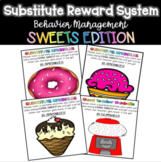 Substitute Behavior Management Rewards (Sweets Theme)