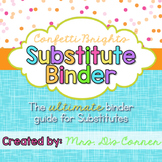 Editable Substitute Binder { Confetti Brights } The Ultima