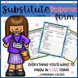 Substitute Teacher Binder Note