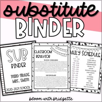 Preview of Substitute Binder Daily and Long Term Subbing