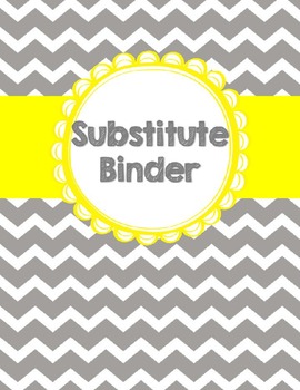 Preview of Substitute Binder {Editable}