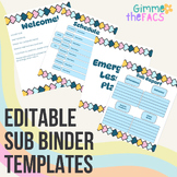 Substitute Binder - Editable Sub Plan Templates