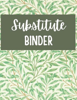 Preview of Substitute Binder | Information and Feedback Form