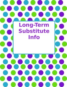 Preview of Substitute Binder / Long Term Sub Binder