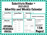 Substitute Binder + Monthly and Weekly Planner Bundle (EDI