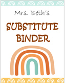 Substitute Binder Package (editable) - Style Modern Rainbo